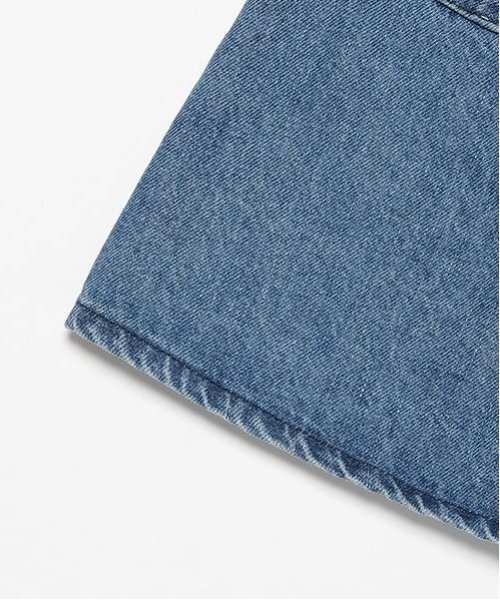 X-girl Stages（エックスガールステージス）の「フロントジップカーゴジャンパースカート（ジャンパースカート・キッズ・カーキ/ブルー・140cm/130cm/120cm/110cm/100cm/90cm/80ｃｍ）」の9枚目の写真