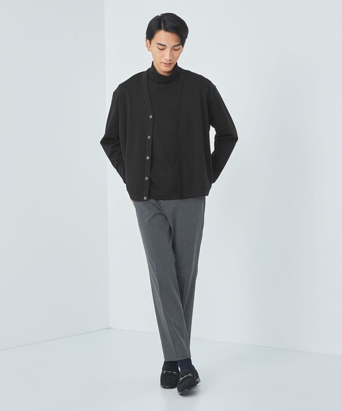 green label relaxing(グリーンレーベルリラクシング)の「L/A ポンチ Vネック カーディガン(カーディガン/ボレロ・メンズ・ベージュ/ワインレッド/ブラック・S/M/L/XL)」の10枚目の写真