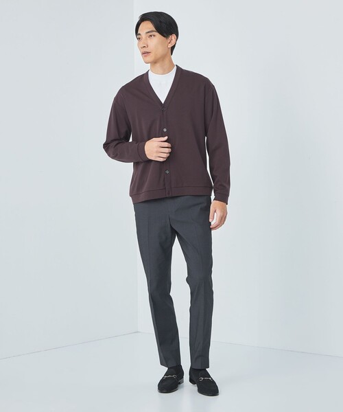 green label relaxing(グリーンレーベルリラクシング)の「L/A ポンチ Vネック カーディガン(カーディガン/ボレロ・メンズ・ベージュ/ワインレッド/ブラック・S/M/L/XL)」の9枚目の写真