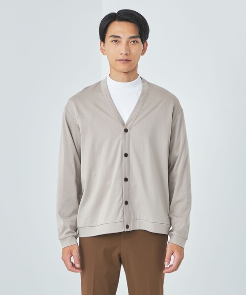 green label relaxing(グリーンレーベルリラクシング)の「L/A ポンチ Vネック カーディガン(カーディガン/ボレロ・メンズ・ベージュ/ワインレッド/ブラック・S/M/L/XL)」の8枚目の写真
