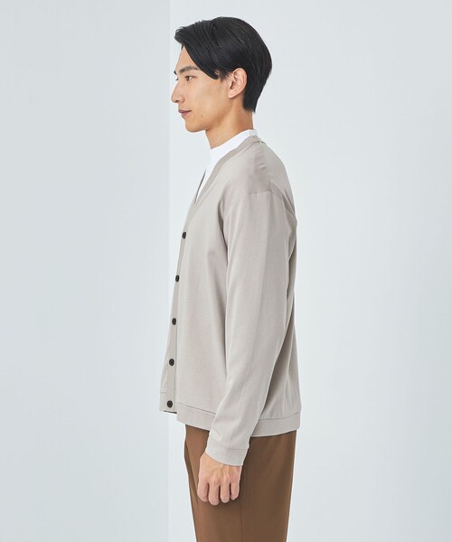 green label relaxing(グリーンレーベルリラクシング)の「L/A ポンチ Vネック カーディガン(カーディガン/ボレロ・メンズ・ベージュ/ワインレッド/ブラック・S/M/L/XL)」の7枚目の写真