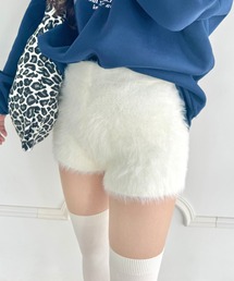 シャギーニットショートパンツ