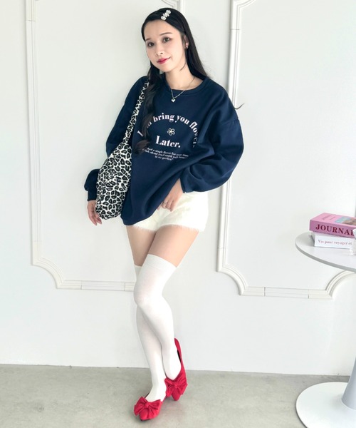 THE TOE シャギーニットショートパンツ graybeige