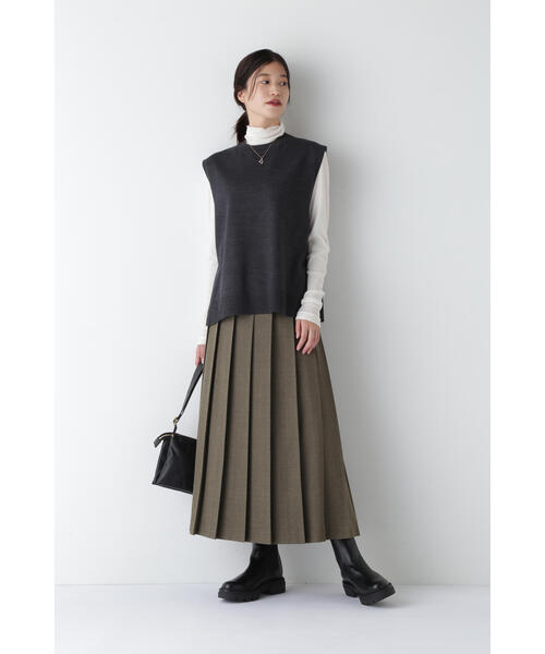 human woman(ヒューマンウーマン)の「◆ウーリッシュグレンチェックスカート(スカート・レディース・クリアブラウン・MEDIUM)」の6枚目の写真