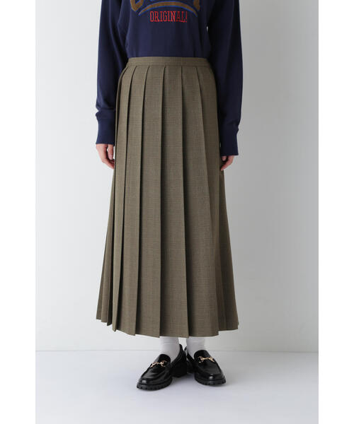 human woman(ヒューマンウーマン)の「◆ウーリッシュグレンチェックスカート(スカート・レディース・クリアブラウン・MEDIUM)」の7枚目の写真