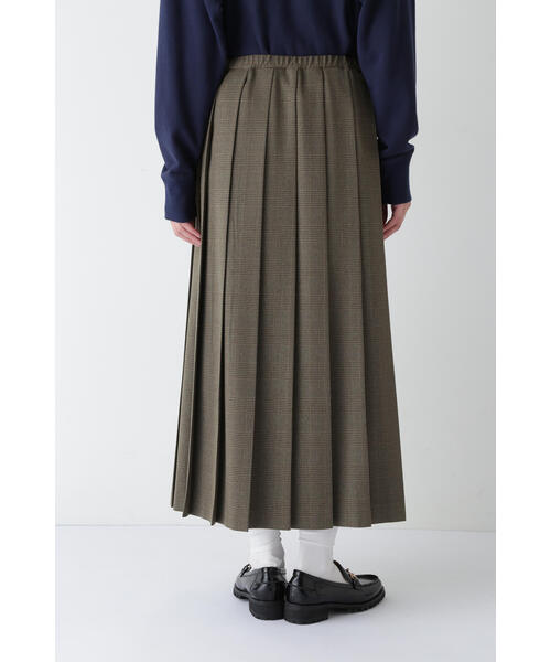 human woman(ヒューマンウーマン)の「◆ウーリッシュグレンチェックスカート(スカート・レディース・クリアブラウン・MEDIUM)」の9枚目の写真