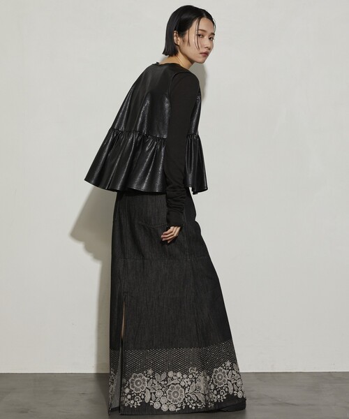 Firsthand（ファーストハンド）の「Firsthand/ファーストハンド フェイクレザー2WAYギャザートップス / ノースリーブ（ベスト・レディース・ブラウン/ブラック・ﾌﾘ-）」の16枚目の写真