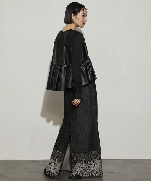 Firsthand（ファーストハンド）の「Firsthand/ファーストハンド フェイクレザー2WAYギャザートップス / ノースリーブ（ベスト・レディース・ブラウン/ブラック・ﾌﾘ-）」の17枚目の写真