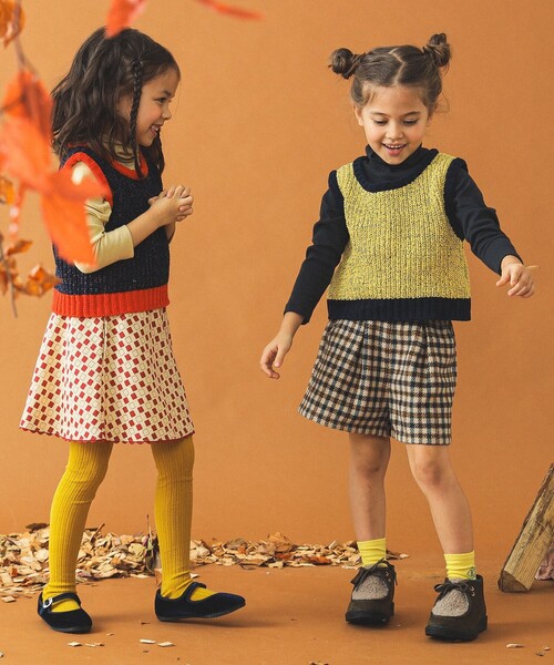 B:MING by BEAMS（ビーミングバイビームス）の「モール ニット ベスト 2024FW（90～140cm）（ベスト・キッズ・イエロー/ネイビー・M(110-120)/L(130-140)/S(90-100)）」の21枚目の写真