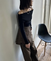 ワイドオフショルニット トップス 長袖