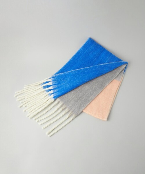 CITEN（シテン）の「＜CITEN＞カラーブロッキングストール（ストール/ショール・レディース・ライトブルー/ロイヤルブルー・FREE）」の2枚目の写真