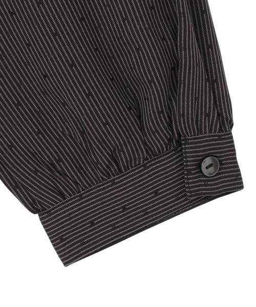 TOKYO SHIRTS（トウキョウシャツ）の「COFREX Ｖネックフリル 長袖レディースフリルシャツ（シャツ/ブラウス・レディース・ブラック・S/L/M/LL）」の5枚目の写真