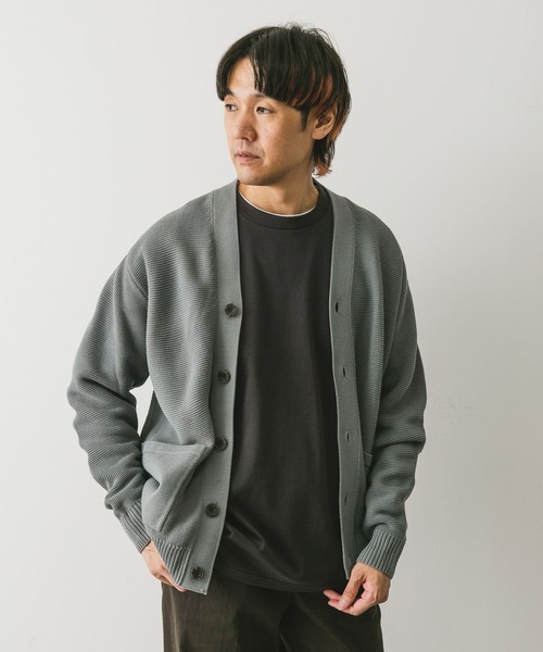 URBAN RESEARCH DOORS（アーバンリサーチドアーズ）の「ハードニットガーターカーディガン（カーディガン/ボレロ・メンズ・ブラック/ブルー/グレー・LARGE/MEDIUM）」の6枚目の写真