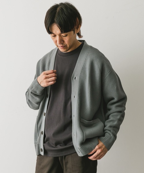 URBAN RESEARCH DOORS（アーバンリサーチドアーズ）の「ハードニットガーターカーディガン（カーディガン/ボレロ・メンズ・ブラック/ブルー/グレー・LARGE/MEDIUM）」の7枚目の写真