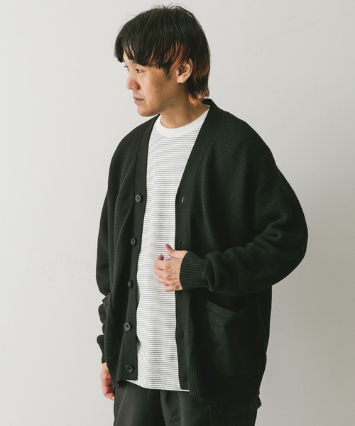 URBAN RESEARCH DOORS（アーバンリサーチドアーズ）の「ハードニットガーターカーディガン（カーディガン/ボレロ・メンズ・ブラック/ブルー/グレー・LARGE/MEDIUM）」の11枚目の写真