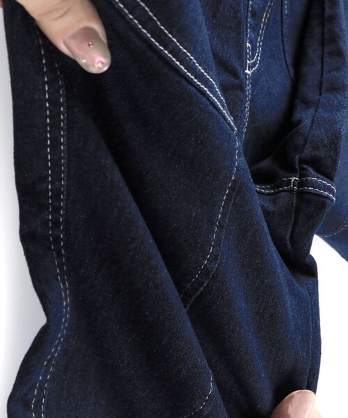 EDWIN(エドウィン)の「【Ou? by EDWIN】デニムオーバーサロペット(サロペット/オーバーオール・キッズ・ネイビー・90/100/110/120/130/140/150)」の8枚目の写真