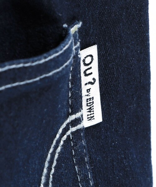 EDWIN(エドウィン)の「【Ou? by EDWIN】デニムオーバーサロペット(サロペット/オーバーオール・キッズ・ネイビー・90/100/110/120/130/140/150)」の2枚目の写真