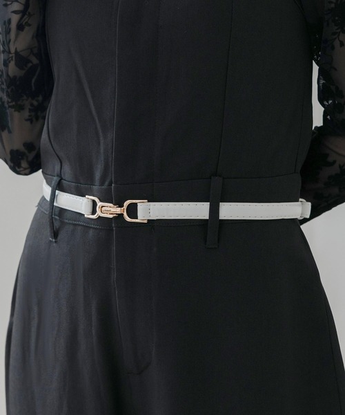 Julia Boutique(ジュリアブティック)の「ゴールドバックル細ベルト(ベルト・レディース・ブラック/ホワイト/ブラウン・ONE)」の8枚目の写真