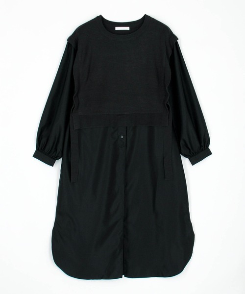 NICOLE white（ニコルホワイト）の「ドッキングワンピース（ワンピース・レディース・グレー/ダークグレー/チャコールグレー×ブラック・FREE）」の6枚目の写真