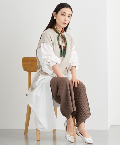 NICOLE white（ニコルホワイト）の「ドッキングワンピース（ワンピース・レディース・グレー/ダークグレー/チャコールグレー×ブラック・FREE）」の15枚目の写真