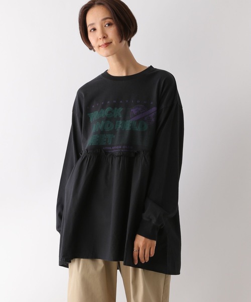 セール】切り替えリメイク風チュニック 150323（Tシャツ/カットソー