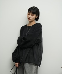 オーガンジーレイヤードトレーナー