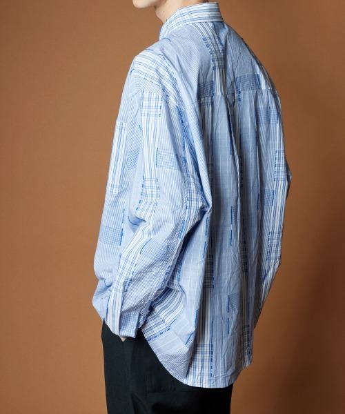 rehacer（レアセル）の「R. : Deformation Pattern Shirt（シャツ/ブラウス・メンズ・ブルー・SMALL/MEDIUM/LARGE）」の3枚目の写真