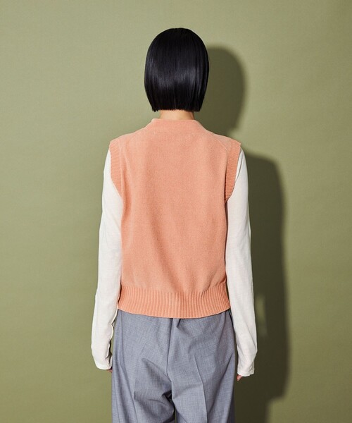 CITEN（シテン）の「＜CITEN＞ベロアモールベスト（ベスト・レディース・シャーベット/ダークグレー/オフホワイト・FREE）」の11枚目の写真