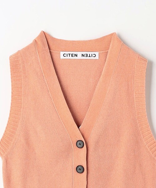 CITEN（シテン）の「＜CITEN＞ベロアモールベスト（ベスト・レディース・シャーベット/ダークグレー/オフホワイト・FREE）」の14枚目の写真