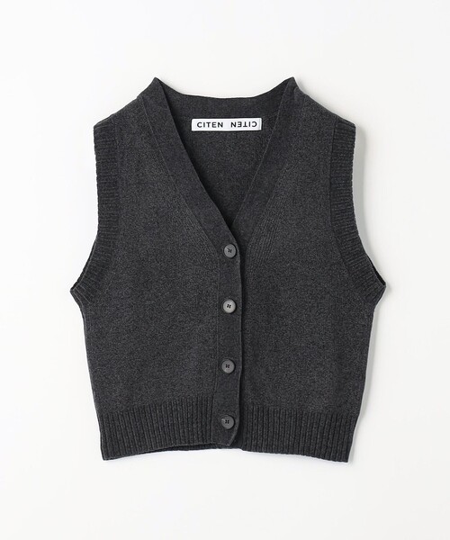 CITEN（シテン）の「＜CITEN＞ベロアモールベスト（ベスト・レディース・シャーベット/ダークグレー/オフホワイト・FREE）」の20枚目の写真
