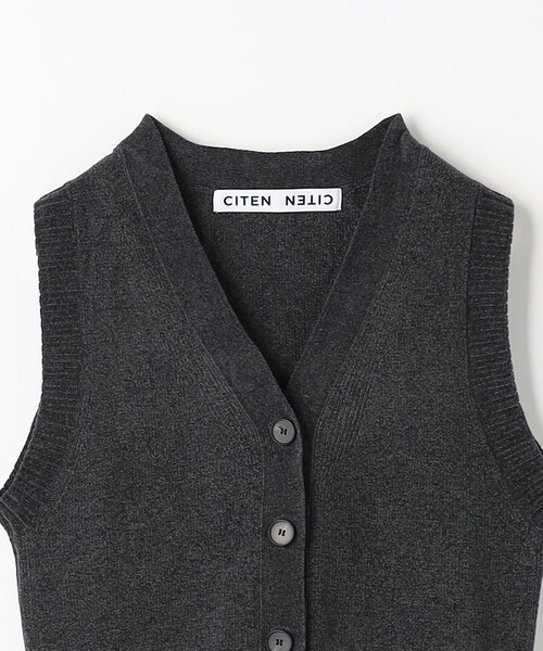 CITEN（シテン）の「＜CITEN＞ベロアモールベスト（ベスト・レディース・シャーベット/ダークグレー/オフホワイト・FREE）」の22枚目の写真