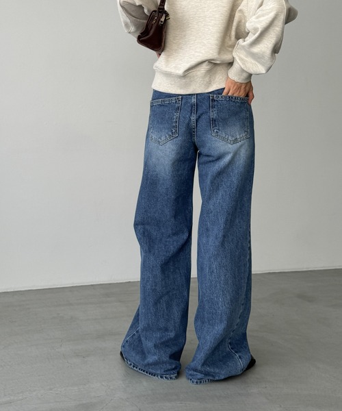 CANAL JEAN（キャナルジーン）の「El mar　ローウエストデニムパンツ（デニムパンツ・レディース・インディゴブルー/ダークインディゴブルー・SMALL/MEDIUM）」の7枚目の写真