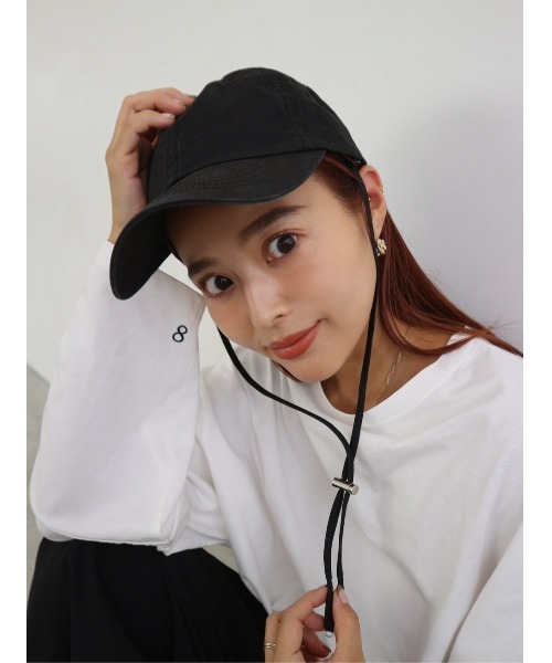 TRUNC（トランクエイティーエイト）の「Vintage Like BB Cap Ⅱ（キャップ・レディース・ブラック・FREE）」の3枚目の写真