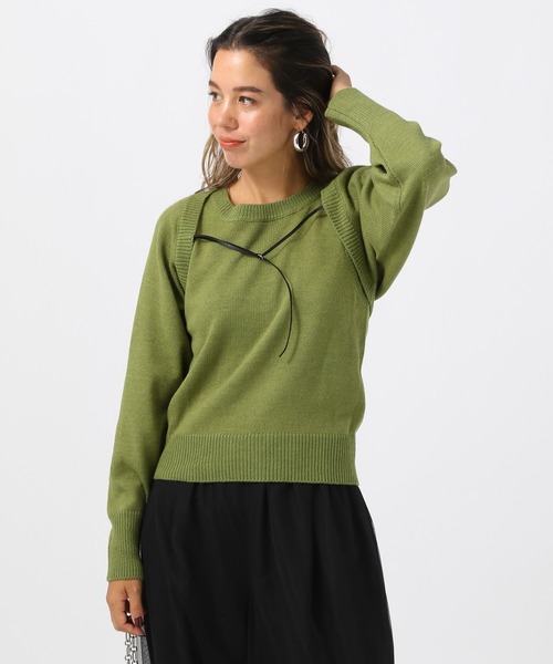 BAYFLOW（ベイフロー）の「【スタッフ企画】2PマルチWAYニット／YOU are YOU（ニット/セーター・レディース・アイボリー/カーキ・FREE）」の9枚目の写真