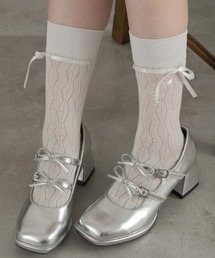 リボン厚底パンプス/WEB/EC限定商品