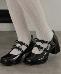 リボン厚底パンプス/WEB/EC限定商品
