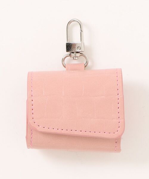 Fun & Daily（ファンアンドデイリー）の「F&D : PU クロコ airpods バッグケース (Pro)（ヘッドフォン/イヤホン・レディース・パープル/ブラウン/グリーン/ピンク・FREE）」の4枚目の写真