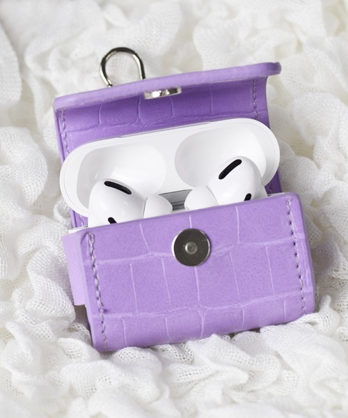 Fun & Daily（ファンアンドデイリー）の「F&D : PU クロコ airpods バッグケース (Pro)（ヘッドフォン/イヤホン・レディース・パープル/ブラウン/グリーン/ピンク・FREE）」の8枚目の写真