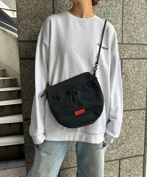 UNIVERSAL OVERALL(ユニバーサルオーバーオール)の「UNIVERSAL OVERALL / Front mesh zile shoulder / UVO-195(ショルダーバッグ・レディース・ライトグレー/ブラック/モカ・ONESIZE)」の8枚目の写真