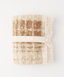 moncheri（モンシェリ）の「チェックボアフリンジカフェマット（ペット用クッション/マット・キッズ）」