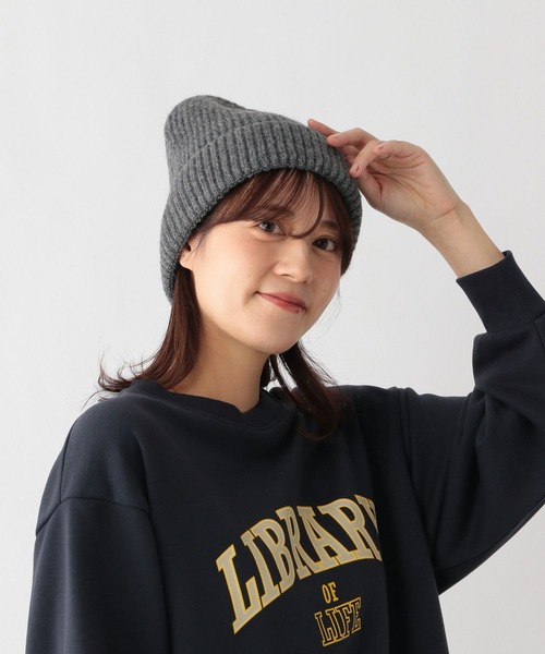 GLOBAL WORK Smile Seed Store(グローバルワーク スマイルシードストア)の「ニットキャップ/161144(ニットキャップ/ビーニー・レディース・アイボリー/杢グレー/ブラック・FREE)」の13枚目の写真