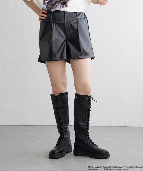 VENCEEXCHANGE（ヴァンスエクスチェンジ）の「合皮ショートパンツ（その他パンツ・レディース・ブラック/アイボリー・M/L）」の8枚目の写真