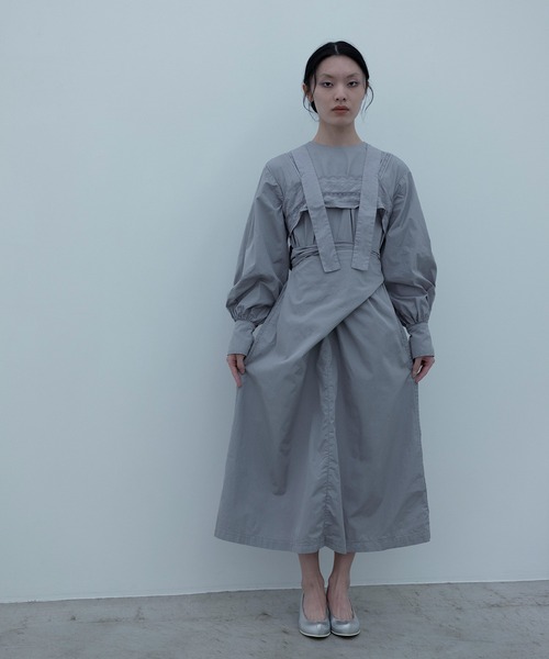 COSMIC WONDER（コズミックワンダー）の「Suvin cotton broadcloth wrapped dress（ワンピース・レディース・ブラック/ライトピンク/チャコールグレー/アッシュグレー・0/1）」の21枚目の写真