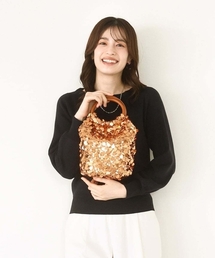 MK MICHEL KLEIN | [2WAY]リングハンドルスパンコールバッグ(ハンドバッグ)