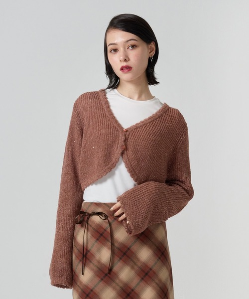 TINA:JOJUN(ティーナジョジュン)の「エンブレム入り ロングスリーブカットソー TINA:JOJUN(Tシャツ/カットソー・レディース・ホワイト/グレー/クリーム/ネイビー・M)」の2枚目の写真
