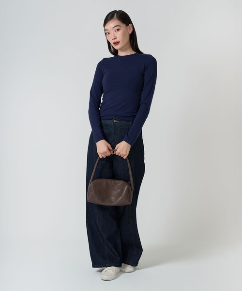 TINA:JOJUN(ティーナジョジュン)の「エンブレム入り ロングスリーブカットソー TINA:JOJUN(Tシャツ/カットソー・レディース・ホワイト/グレー/クリーム/ネイビー・M)」の22枚目の写真