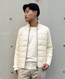 TAION(^CI)́yTAIONz HI NECK KNIT/DOWN JACKET nClbNjbgؑփ_EWPbg(jbg/Z[^[)