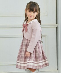 アナスイミニ　ギンガムチェック  セーラー　ワンピース　130㎝ アナスイミニ ギンガムチェック セーラー ワンピース 130