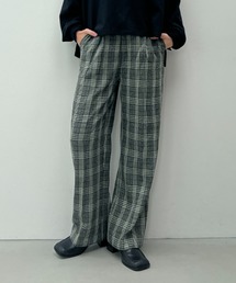 y/m | チェックストレートパンツ(スラックス)