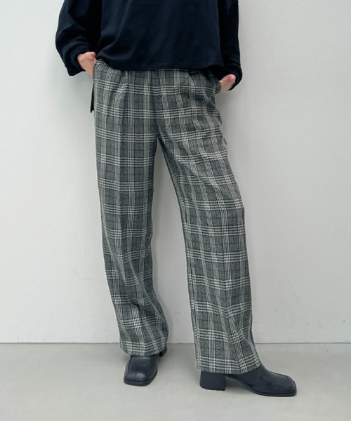 y/m（イム）の「チェックストレートパンツ（スラックス・レディース・マルチ・FREE）」の21枚目の写真